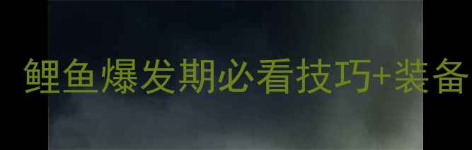 图片 3月13滇池钓鱼攻略：鲤鱼爆发期必看技巧+装备清单+新手避坑指南2