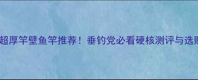 图片 日本原产超厚竿壁鱼竿推荐！垂钓党必看硬核测评与选购指南🔥1