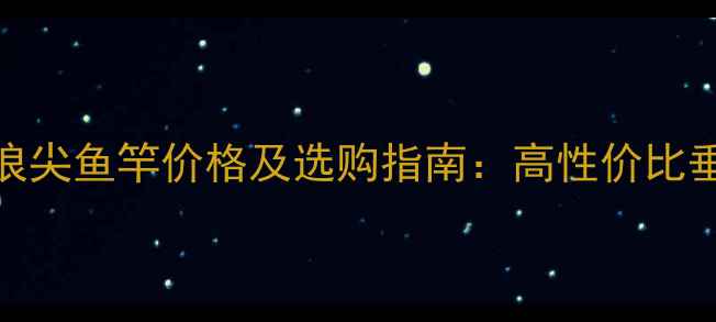 图片 武汉天元浪尖鱼竿价格及选购指南：高性价比垂钓装备全