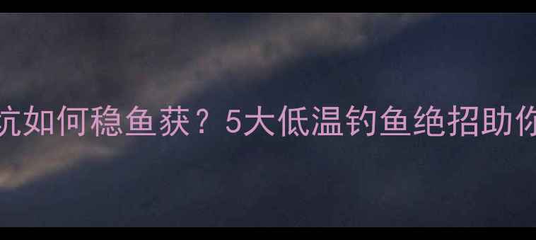 图片 气温骤降黑坑如何稳鱼获？5大低温钓鱼绝招助你寒冬钓大鱼