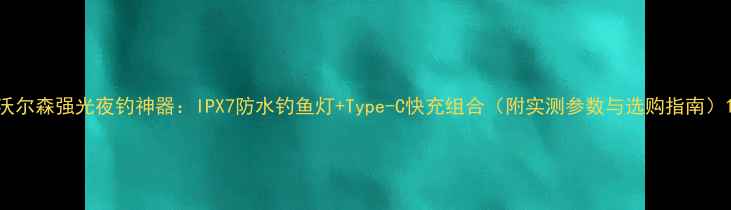 图片 沃尔森强光夜钓神器：IPX7防水钓鱼灯+Type-C快充组合（附实测参数与选购指南）1
