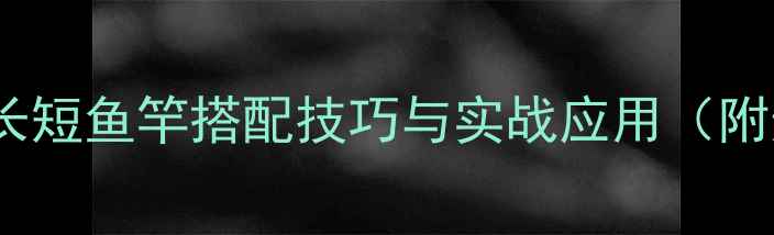 图片 钓鱼选竿全攻略：长短鱼竿搭配技巧与实战应用（附选竿参数对比表）2