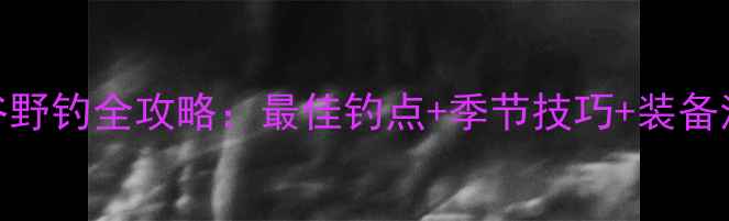 图片 阳谷野钓全攻略：最佳钓点+季节技巧+装备清单