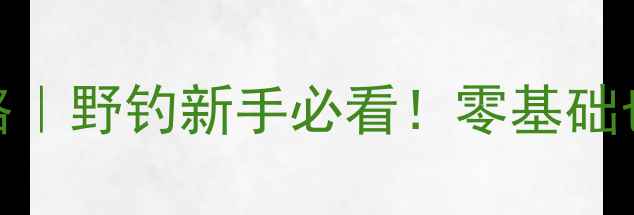 图片 颗粒鱼饵安装全攻略｜野钓新手必看！零基础也能掌握的饵料绑法