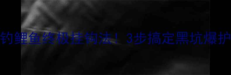 图片 麦子钓鲤鱼终极挂钩法！3步搞定黑坑爆护秘诀
