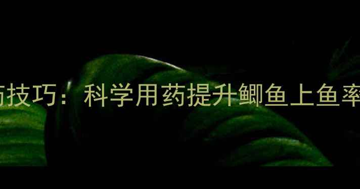 图片 黑坑撒药技巧：科学用药提升鲫鱼上鱼率全攻略2