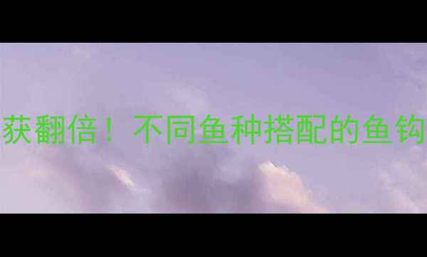 图片 黑坑钓鱼选对钩型鱼获翻倍！不同鱼种搭配的鱼钩尺寸与材质终极指南