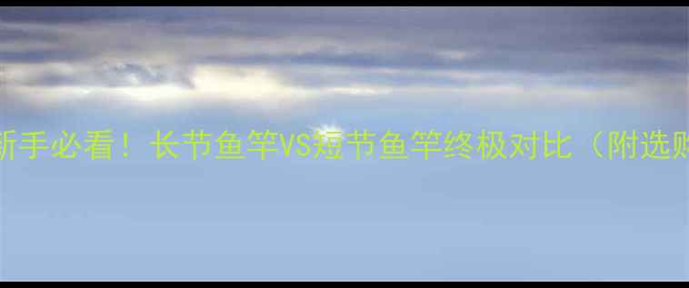 图片 🎣垂钓新手必看！长节鱼竿VS短节鱼竿终极对比（附选购攻略）