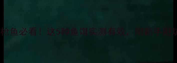 图片 🔥海钓金枪鱼必看！这5种鱼饵实测有效，附新手避坑指南🔥2