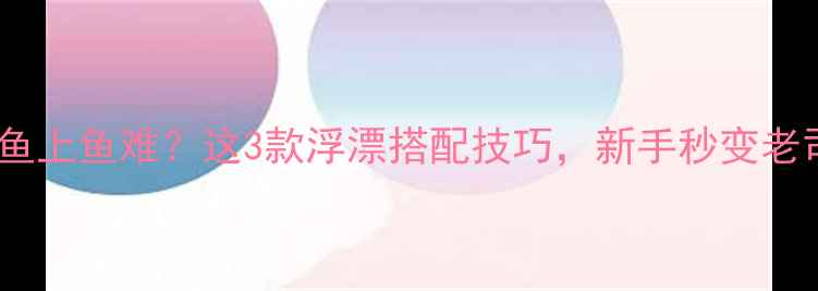 图片 🔥猾口鲤鱼上鱼难？这3款浮漂搭配技巧，新手秒变老司机！✅1