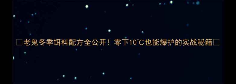 图片 🔥老鬼冬季饵料配方全公开！零下10℃也能爆护的实战秘籍🔥