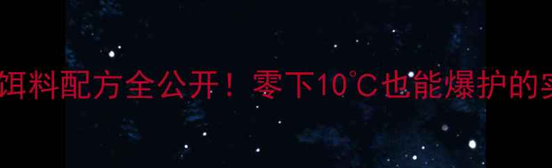 图片 🔥老鬼冬季饵料配方全公开！零下10℃也能爆护的实战秘籍🔥1