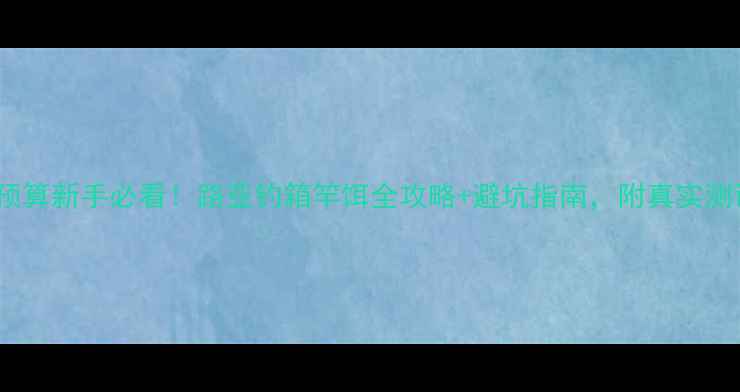 图片 2000元预算新手必看！路亚钓箱竿饵全攻略+避坑指南，附真实测评！🎣1