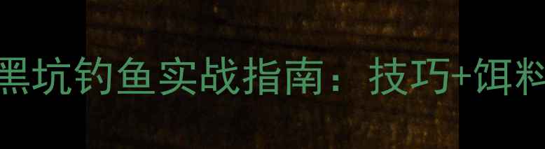 图片 5月南北黑坑钓鱼实战指南：技巧+饵料+天气全