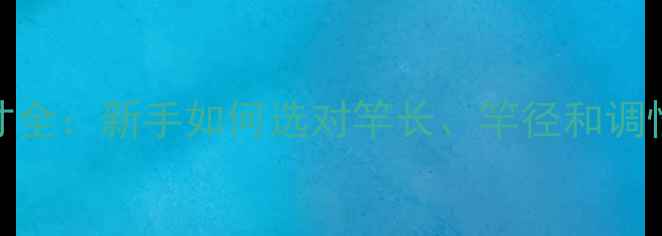 图片 ✨新手必看！鱼竿尺寸全：新手如何选对竿长、竿径和调性，提升垂钓成功率！