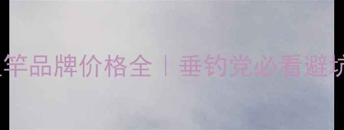 图片 ✨日本鱼竿品牌价格全｜垂钓党必看避坑指南✨2