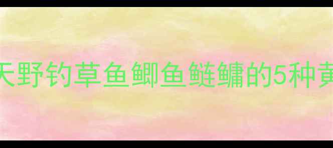图片 七月江浙沪钓鱼必备！高温天野钓草鱼鲫鱼鲢鳙的5种黄金饵料配方和3大作钓技巧1
