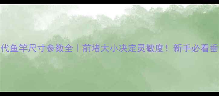 图片 光威三代鱼竿尺寸参数全｜前堵大小决定灵敏度！新手必看垂钓攻略