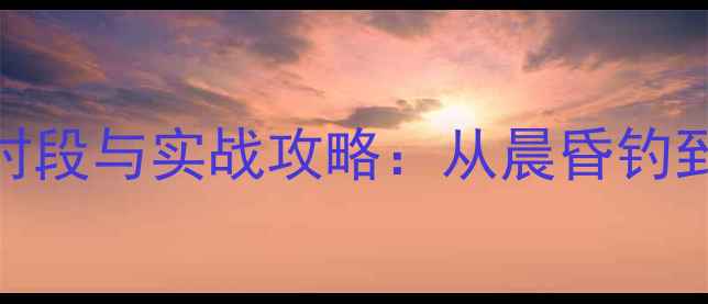 图片 冬季钓鲫鱼黄金时段与实战攻略：从晨昏钓到夜钓的完整指南