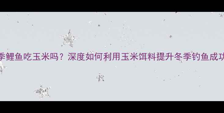 图片 冬季鲤鱼吃玉米吗？深度如何利用玉米饵料提升冬季钓鱼成功率