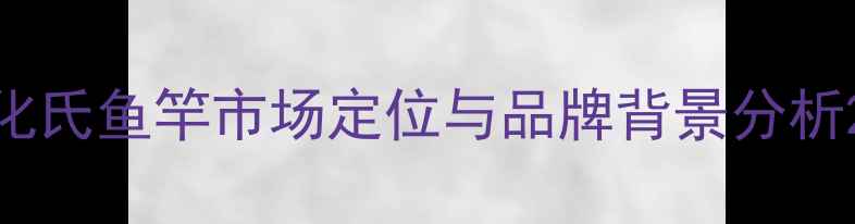 图片 化氏鱼竿市场定位与品牌背景分析2