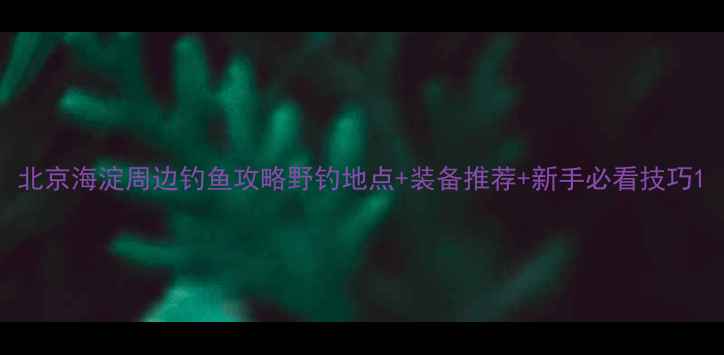 图片 北京海淀周边钓鱼攻略野钓地点+装备推荐+新手必看技巧1