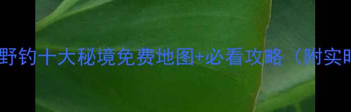 图片 南京板桥周边野钓十大秘境免费地图+必看攻略（附实时钓点）最新1
