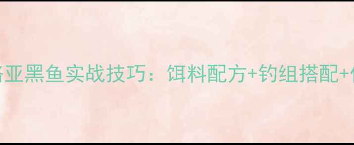 图片 南方冬季路亚黑鱼实战技巧：饵料配方+钓组搭配+作钓策略全