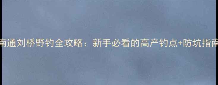 图片 南通刘桥野钓全攻略：新手必看的高产钓点+防坑指南