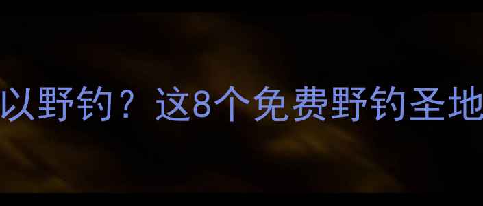 图片 南通哪里可以野钓？这8个免费野钓圣地新手必看！