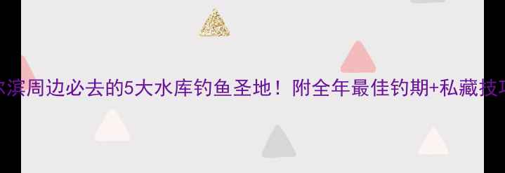 图片 哈尔滨周边必去的5大水库钓鱼圣地！附全年最佳钓期+私藏技巧🎣