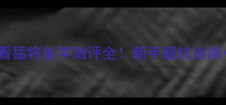图片 垂钓人必看猛将鱼竿测评全！新手避坑指南+品牌深度