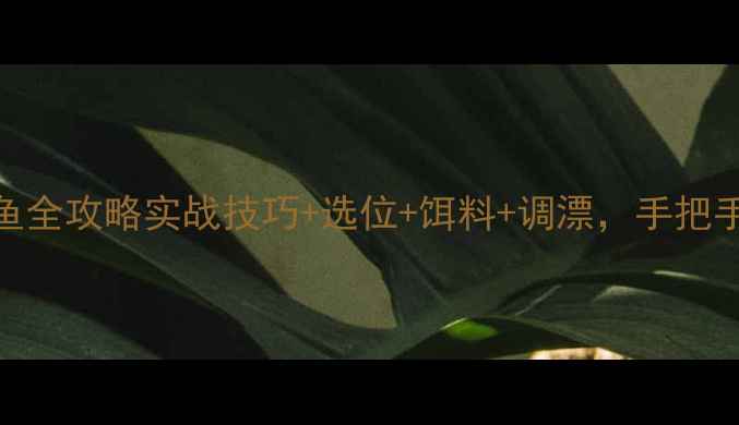 图片 夏季夜钓鲤鱼全攻略实战技巧+选位+饵料+调漂，手把手教你爆护！