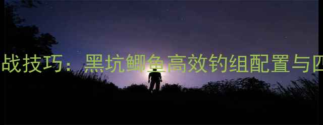 图片 子母坠钓法实战技巧：黑坑鲫鱼高效钓组配置与四季垂钓指南2