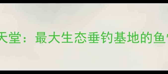 图片 山东济宁垂钓天堂：最大生态垂钓基地的鱼情与装备攻略2