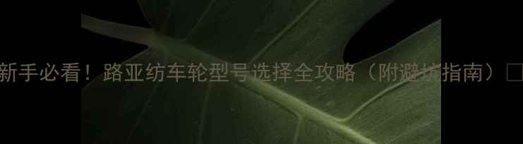 图片 新手必看！路亚纺车轮型号选择全攻略（附避坑指南）🎣