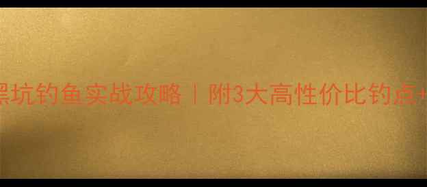 图片 昌平周边黑坑钓鱼实战攻略｜附3大高性价比钓点+避坑指南2