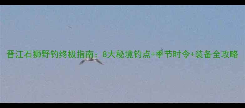 图片 晋江石狮野钓终极指南：8大秘境钓点+季节时令+装备全攻略