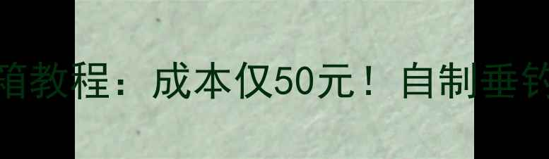 图片 最新DIY鱼竿箱教程：成本仅50元！自制垂钓装备全攻略1