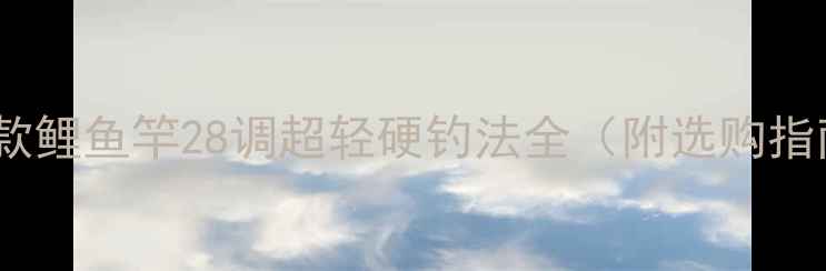 图片 最新款鲤鱼竿28调超轻硬钓法全（附选购指南）1