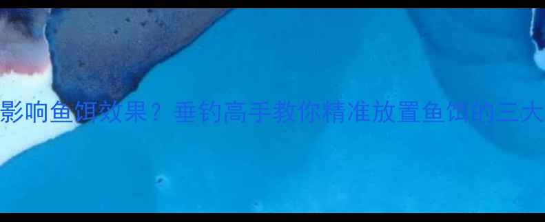 图片 水温如何影响鱼饵效果？垂钓高手教你精准放置鱼饵的三大黄金法则