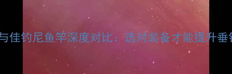 图片 汉鼎鱼竿与佳钓尼鱼竿深度对比：选对装备才能提升垂钓成功率2