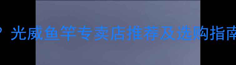 图片 济南哪里买鱼竿？光威鱼竿专卖店推荐及选购指南（附垂钓技巧）