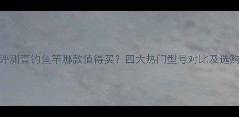 图片 深度评测壹钓鱼竿哪款值得买？四大热门型号对比及选购指南