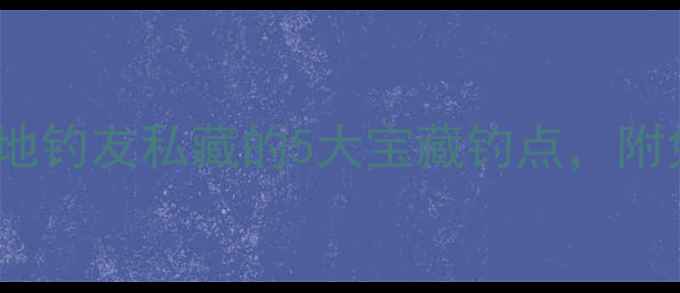 图片 焦作野钓天花板！本地钓友私藏的5大宝藏钓点，附免费停车+路线攻略✅