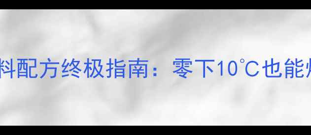 图片 老鬼冬季鲤鱼饵料配方终极指南：零下10℃也能爆护的实战经验1