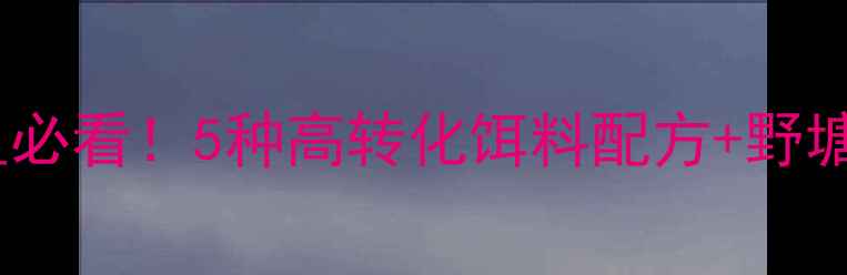 图片 肥水塘钓草鱼必看！5种高转化饵料配方+野塘实战技巧全2