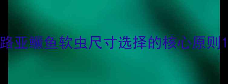 图片 路亚鳜鱼软虫尺寸选择的核心原则1