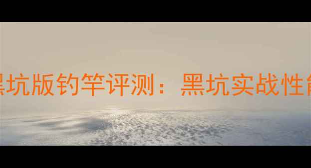 图片 迪佳黑纹理黑坑版钓竿评测：黑坑实战性能与选购指南