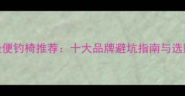 图片 野钓轻便钓椅推荐：十大品牌避坑指南与选购要点